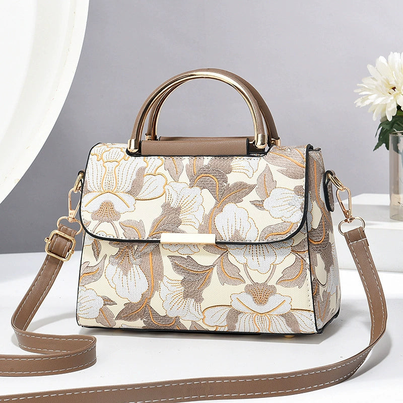 Cross-border Women's Bag This Year's Popular Guofeng Printed Small Bag New Fashion Women's Shoulder Crossbody Bag Handbag