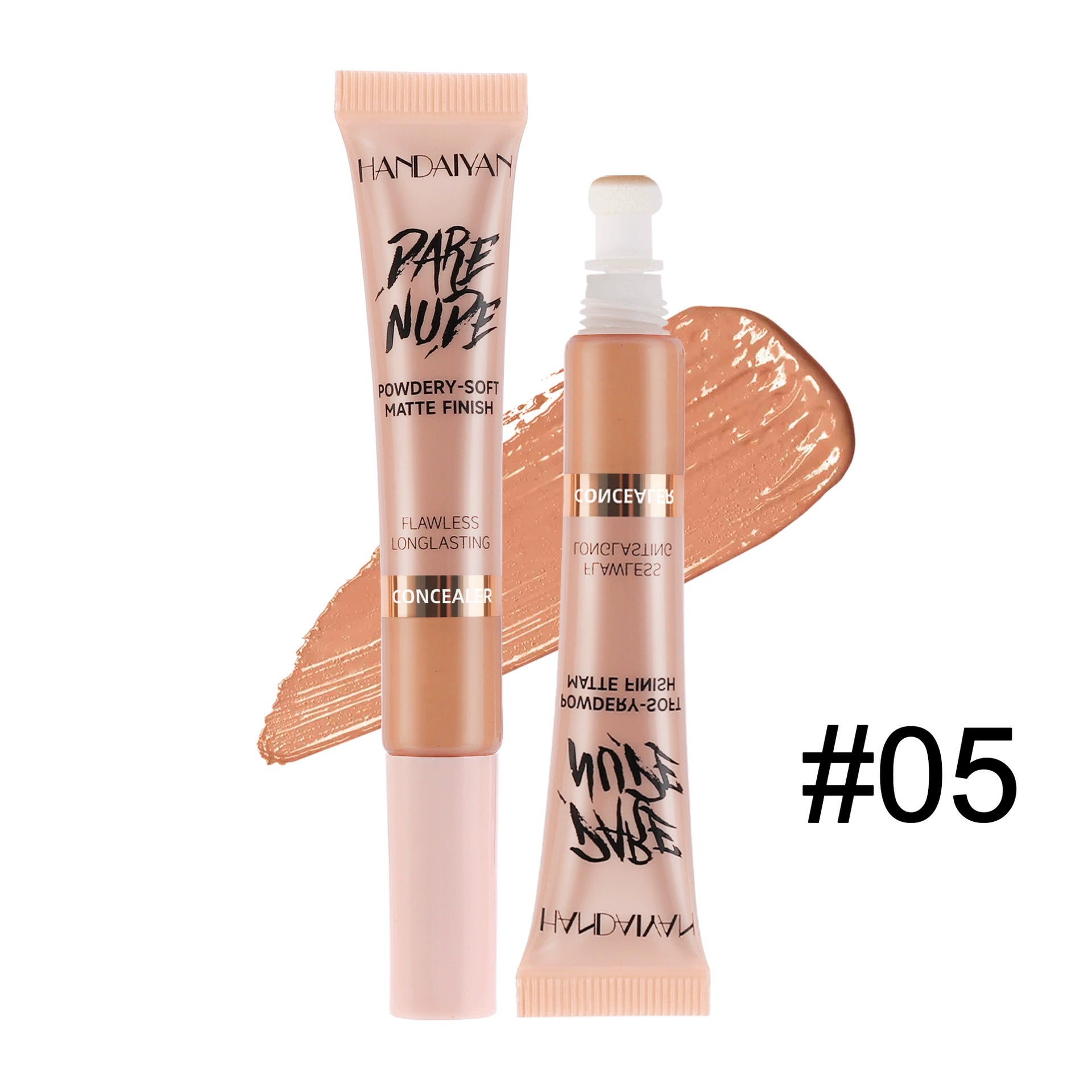 Cross-Border Concealer Handaiyan Concealer European and American Makeup Concealer Liquid to Cover Facial Spots Soft Tube Concealer