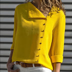 Cross-border Trade European and American Autumn Women's plus size Loose Women's Shirt French Retro Commuter Long-sleeved Shirt for Women