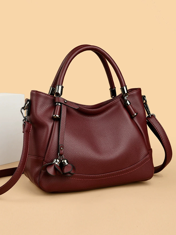 Handbag for Women, Cross-Border, High-End, Versatile, Suitable for Commuting, Shoulder Bag, Crossbody Bag, Soft Leather, Fashionable, Casual, Trendy Women's Handbag
