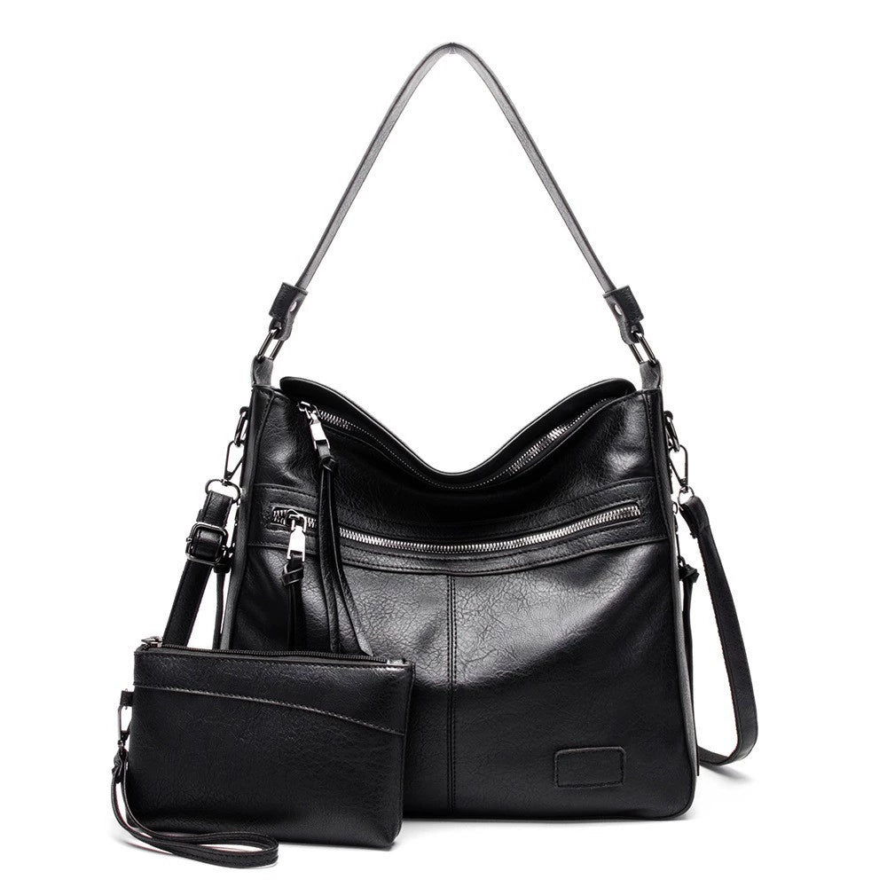 Purse New Cross-Body Large Handbag European and American Casual Mother-In-Law Cross-Body Bag Women's Fashion Trendy Women's Shoulder Bag