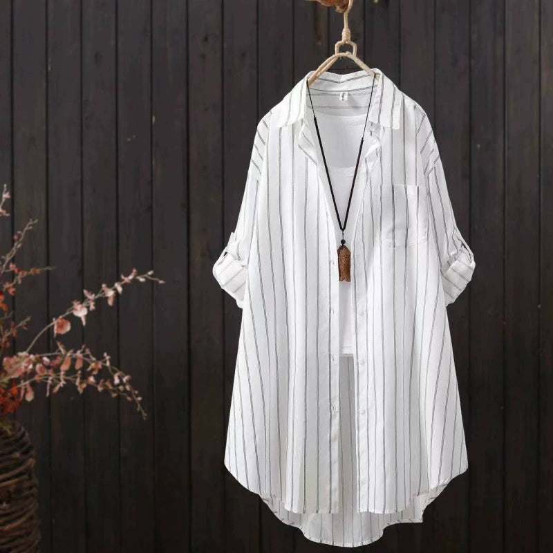 Fashionable Cardigan 2025 Spring and Summer New Loose Air-Conditioned Long-Sleeved Shirt Casual Korean Style Jacket Shirt