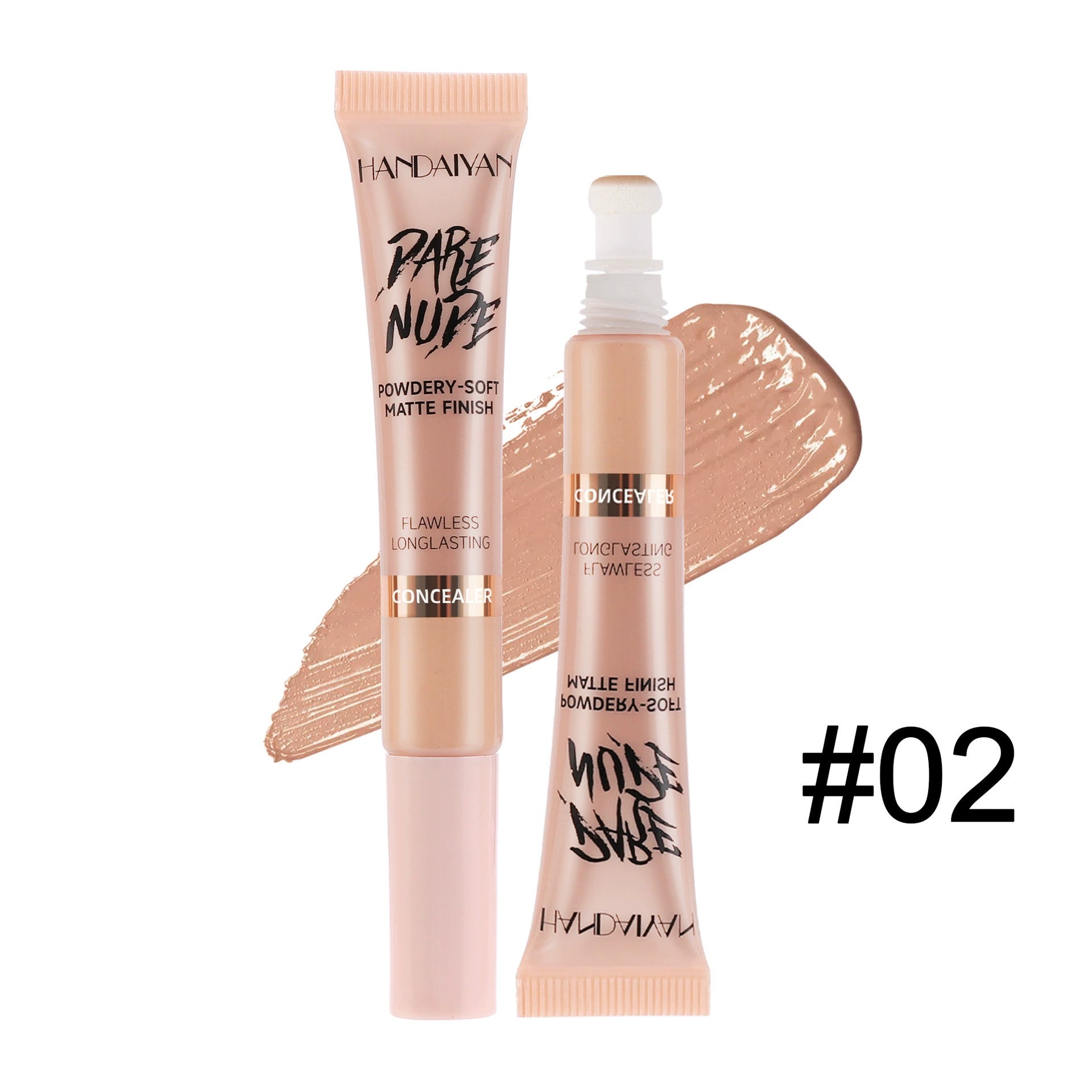 Cross-Border Concealer Handaiyan Concealer European and American Makeup Concealer Liquid to Cover Facial Spots Soft Tube Concealer