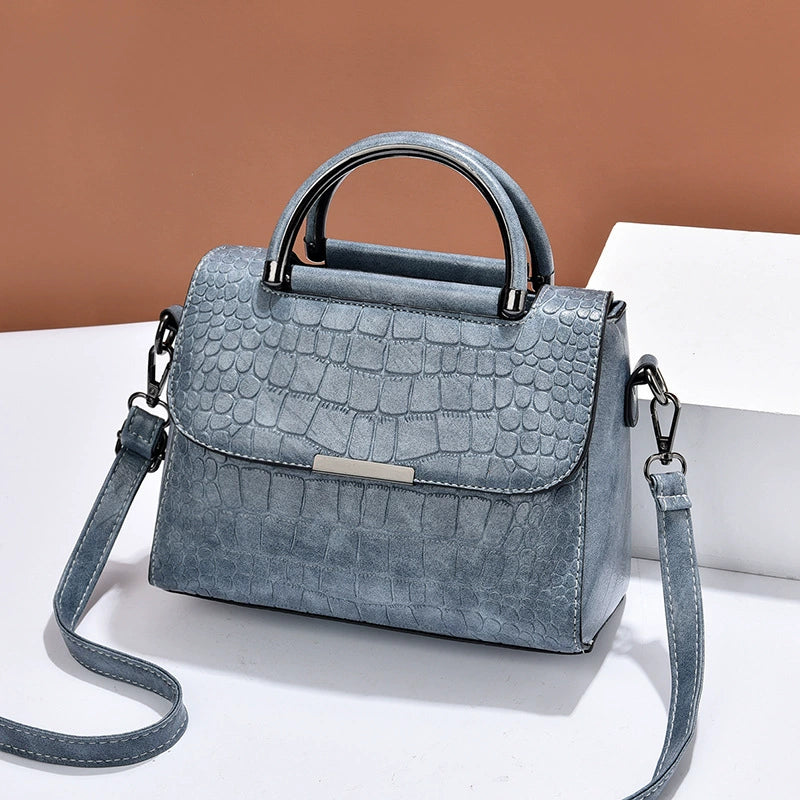 Bags Women's Bags 2025 New Personalized Stone Pattern Shoulder Bags Fashionable Retro Large Capacity Handbags Dropshipping