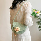 Fashion Simple Crossbody Bag 2024 Spring New Fashion Casual Bucket Bag Fashionable Single Shoulder Bag Simple Crossbody Bag