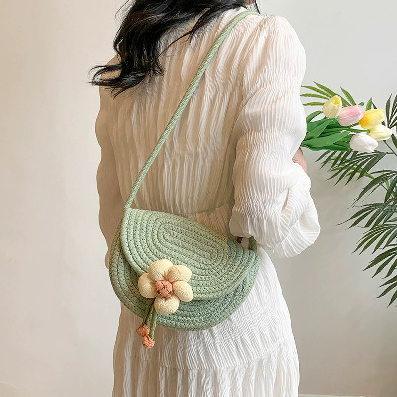 Fashion Simple Crossbody Bag 2024 Spring New Fashion Casual Bucket Bag Fashionable Single Shoulder Bag Simple Crossbody Bag