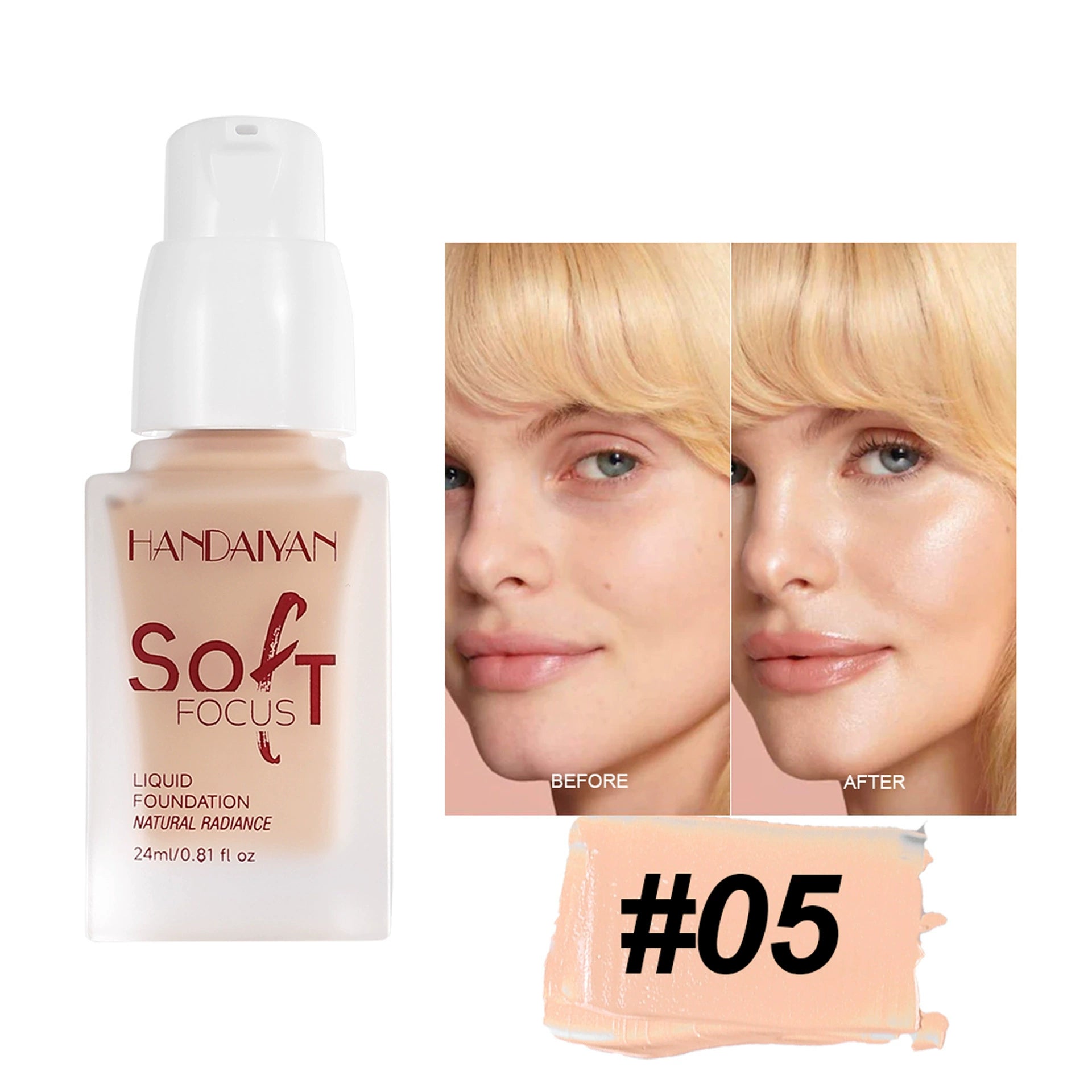 Cross-border foundation, long-lasting and non-transferable, handaiyan foundation, moisturizing and non-cakey, cosmetic wholesale.