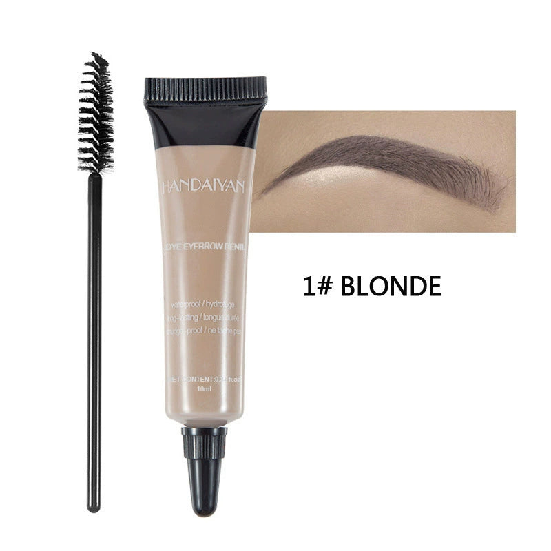 Cross-Border Eyebrow Dyeing Cream, Handaiyan Eyebrow Cream, Light Eyebrow Long-Lasting Waterproof Non-Smudge Liquid Eyebrow Gel Dyeing Eyebrow Cream