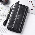 New Men's Wallet Pu Multi-Card Slot Casual Long Wallet Large Capacity Clutch Mobile Phone Coin Purse