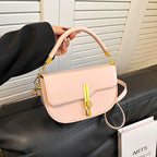Fresh and sweet texture saddle bag trend underarm lock single shoulder messenger bag fashion cross-border handbag women's