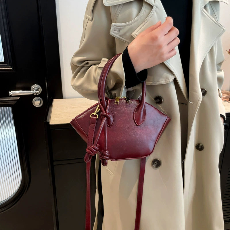 Fashionable Women's 2026 Simple Retro Office Handbag Autumn New Exquisite Handbag Crossbody Basket Bucket Bag
