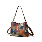 Vintage Single-Shoulder Crossbody Mom Bag 2026 New Color-Blocking Large-Capacity Handbag Set for Middle-Aged Women