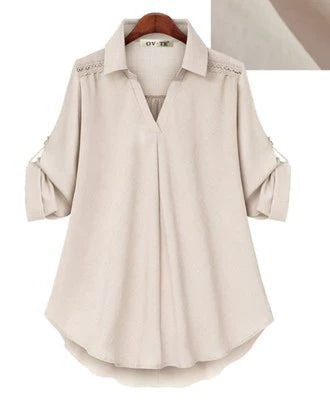 spring and autumn new shirt loose slim long sleeve versatile top