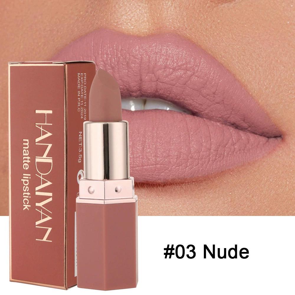 Cross-Border Matte Lipstick Boxed Set of 6 Colors, Matte Handaiyan Non-Fading, Non-Stick Cup Lipstick, Foreign Trade Cosmetics