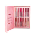 Cross-Border Lip Glaze Set Square Tube Lip Gloss Handaiyan Waterproof Easy-To-Color Pearlescent Matte Lip Glaze Set