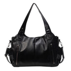 Handbag European and American Retro Pure Color Simple Texture Shoulder Bag Large Capacity Business Trip Commuting Versatile Casual Tote Bag