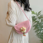 Fashion Simple Crossbody Bag 2024 Spring New Fashion Casual Bucket Bag Fashionable Single Shoulder Bag Simple Crossbody Bag