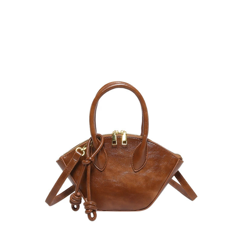 Fashionable Women's 2026 Simple Retro Office Handbag Autumn New Exquisite Handbag Crossbody Basket Bucket Bag
