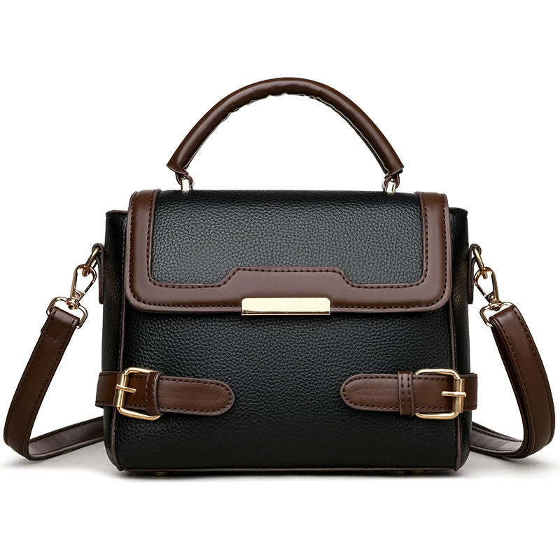 2025 Autumn/Winter New Women's Bag Single Shoulder Crossbody Bag Fashionable Versatile Color-Block Bag Practical Commuting Handbag for Women