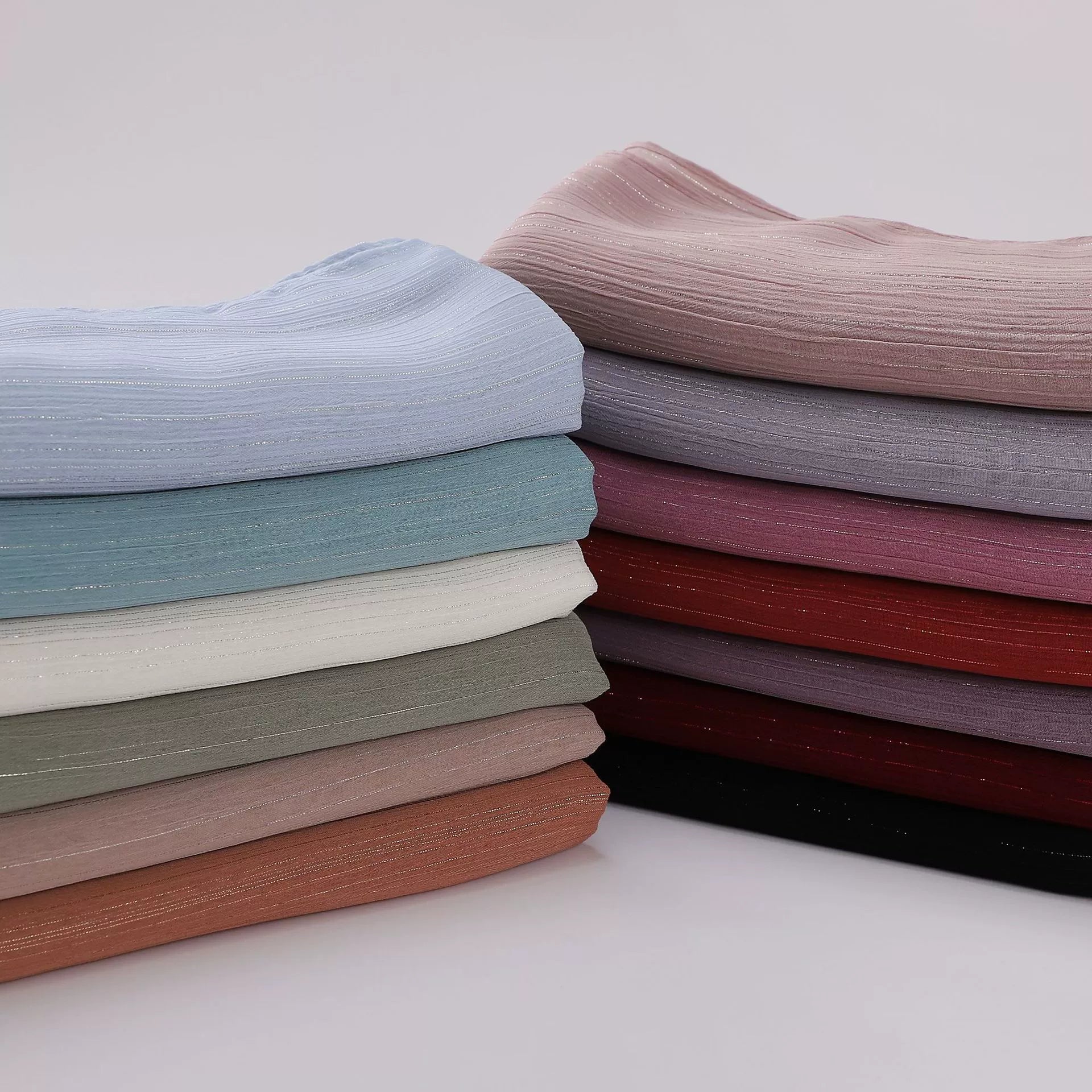 Cross-border Live Broadcast New Chiffon Silver Pleated Long Scarf Hui Scarf Middle East Africa Headscarf Can Change DIY