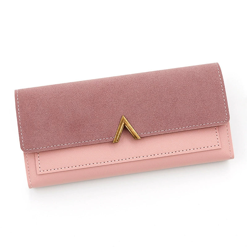 New Women's Wallet Fashion Simple Women's Pu Long Wallet Wallet Multi-Card Slot Card Holder Clutch Bag Wholesale