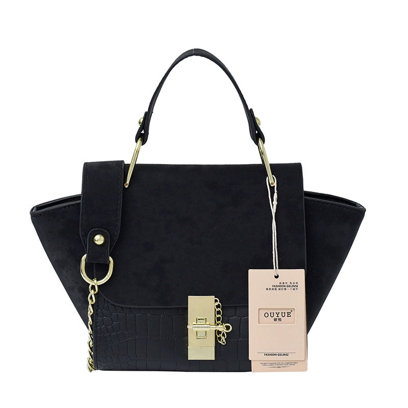 French Niche Design Large-Capacity Bag for Women, Versatile and Stylish, Ins-Style Versatile Korean Version Handbag with Chain and Wing Design