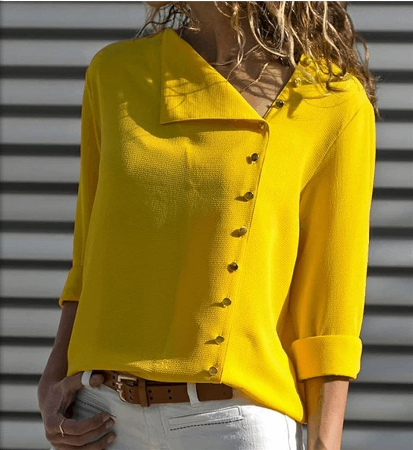 Cross-border Trade European and American Autumn Women's plus size Loose Women's Shirt French Retro Commuter Long-sleeved Shirt for Women