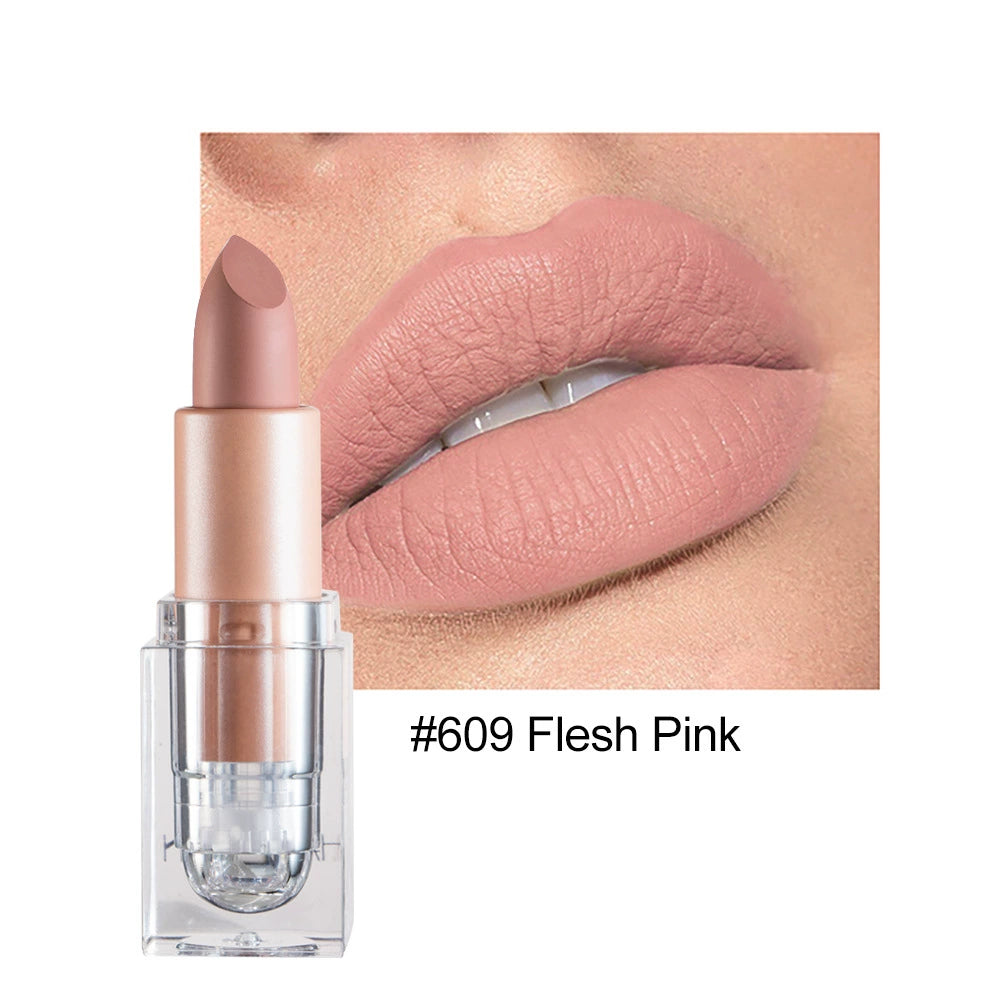 Cross-Border Matte Lipstick Nude Color Handaiyan Not Easy to Fade Export Amazon Makeup Matte Lipstick Lipstick