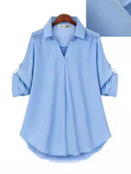 spring and autumn new shirt loose slim long sleeve versatile top