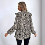 Cross-border Women's Wear Europe and America INS Fall/Winter Fashion Printed Loose Simple Shirt