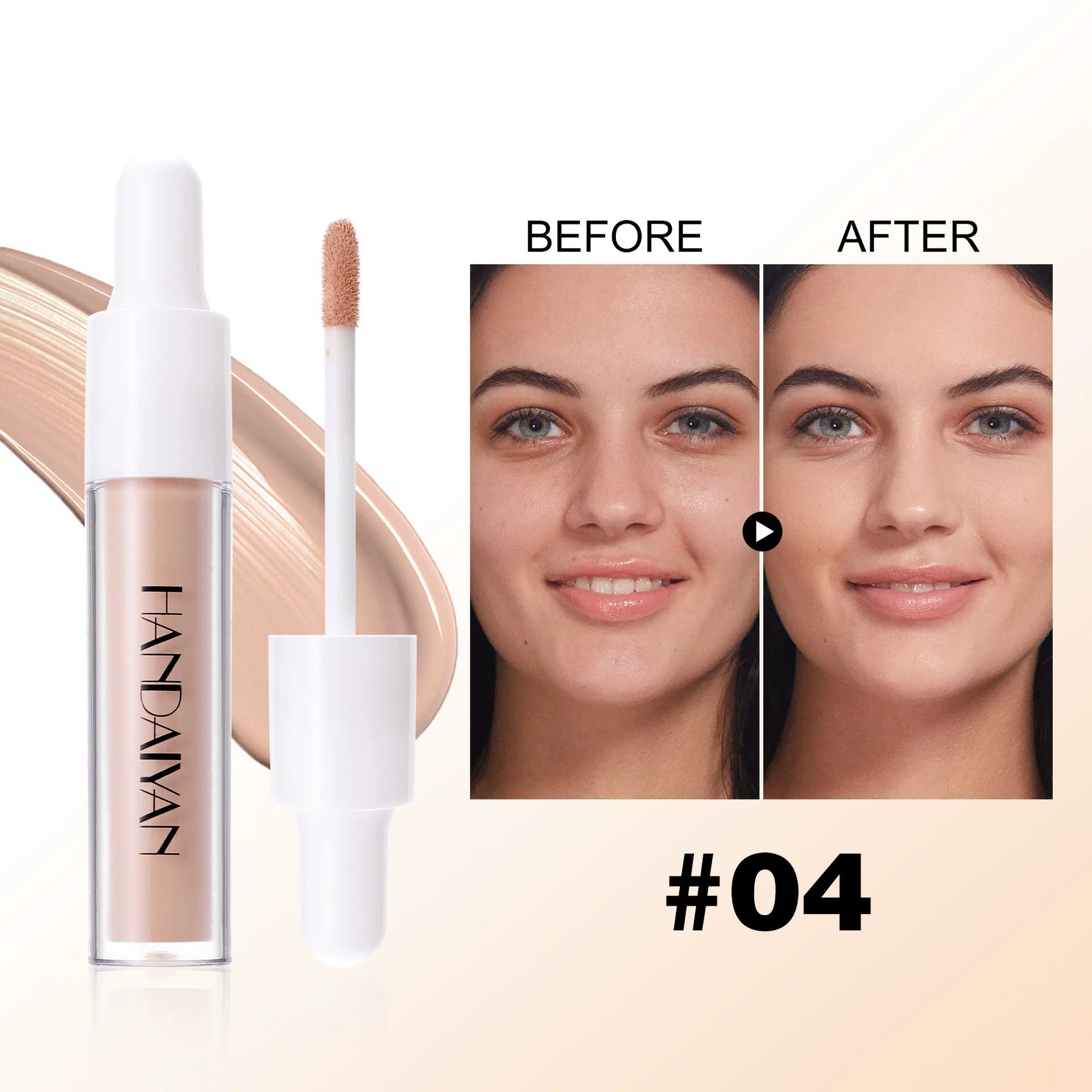 Cross-Border Concealer Liquid 8 Colors Waterproof Invisible Pores Handaiyan Concealer Liquid Dropper-Shaped Liquid Foundation Concealer
