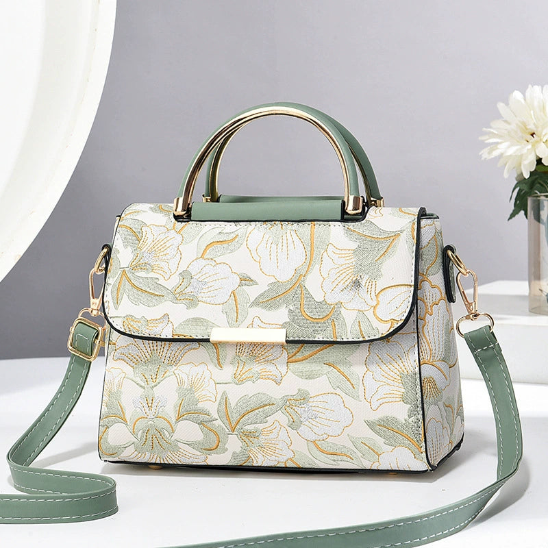 Cross-border Women's Bag This Year's Popular Guofeng Printed Small Bag New Fashion Women's Shoulder Crossbody Bag Handbag
