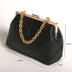 Factory order new wholesale flash hardware bar lock evening bag handbag socialite chain evening bag