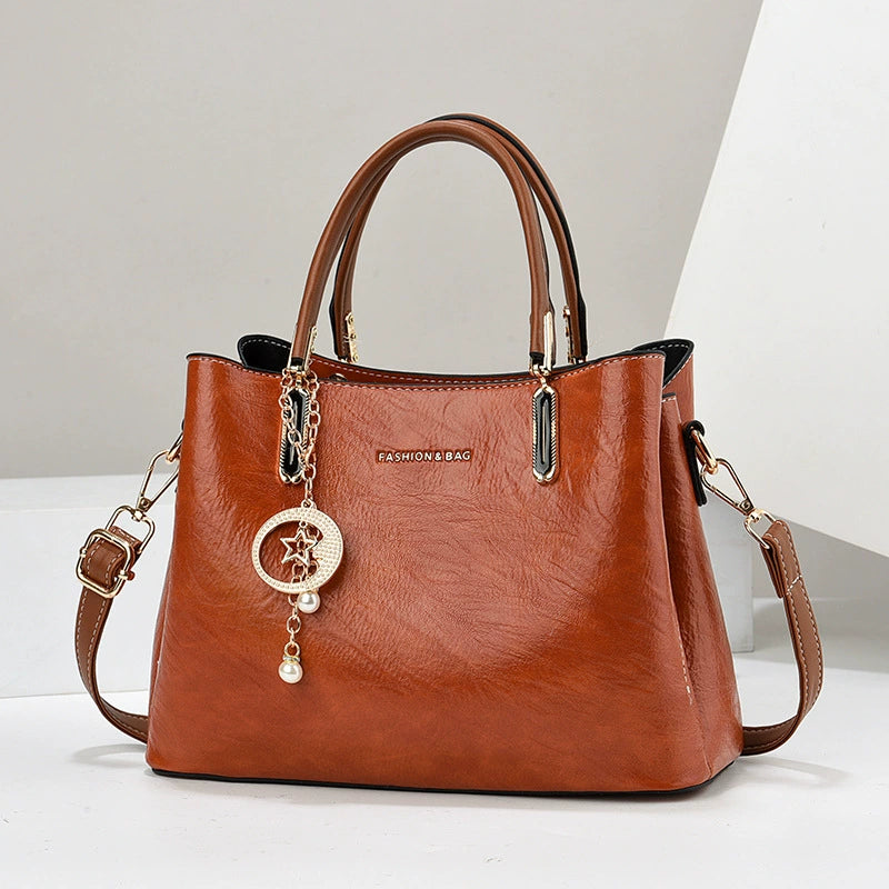 Cross-Border Women's Bag 2025 New Style Women's High-End Large-Capacity Handbag Mother Bag Single Shoulder Crossbody Tote Bag