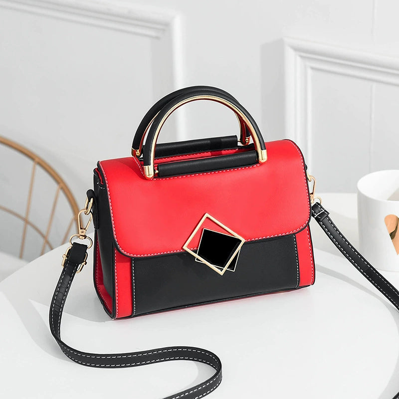 Cross-Border Women's Bags 2025 New Trendy Textured Bags Korean Style Fashionable Large-Capacity Small Square Bag Single Shoulder Crossbody Bag