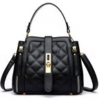 Women's Small Bag New Fashion Shoulder Bag Crossbody Bag Rhombus Embroidery Thread Simple High-End Portable Bucket Bag for Women