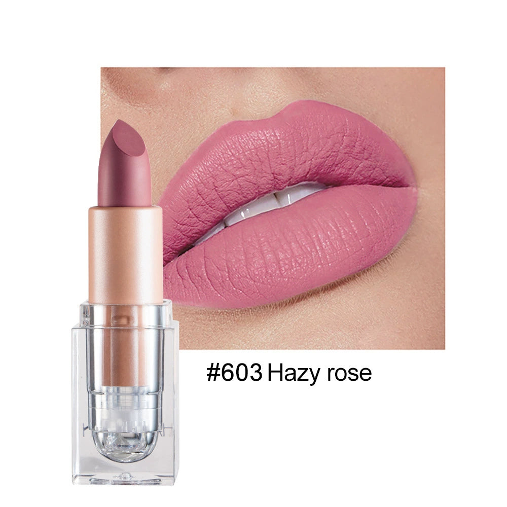 Cross-Border Matte Lipstick Nude Color Handaiyan Not Easy to Fade Export Amazon Makeup Matte Lipstick Lipstick