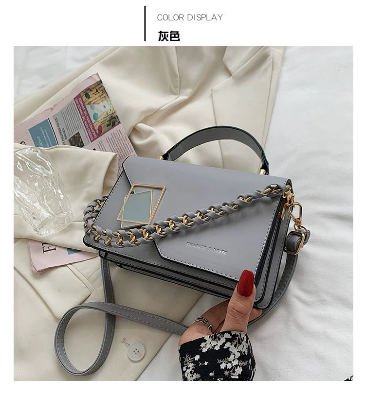 Cross-Border Export Women's Bag 2025 New Chain Shoulder Crossbody Bag Fashionable Versatile Handheld Small Square Bag Bags Wholesale