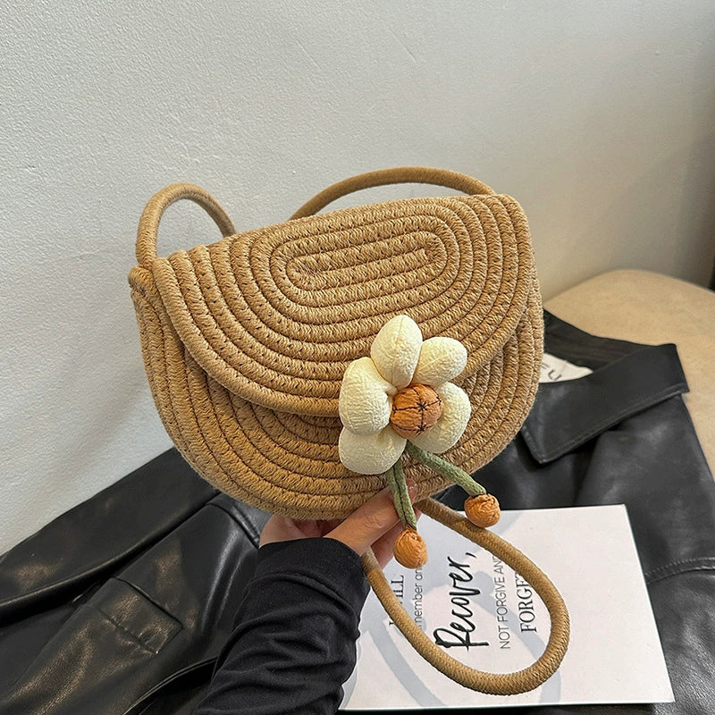 Fashion Simple Crossbody Bag 2024 Spring New Fashion Casual Bucket Bag Fashionable Single Shoulder Bag Simple Crossbody Bag