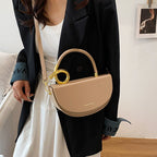 Fashionable Saddle Handbag, High-End Textured Armpit Bag, Versatile Casual Commuting to Work, Crossbody Shoulder Bag for Women