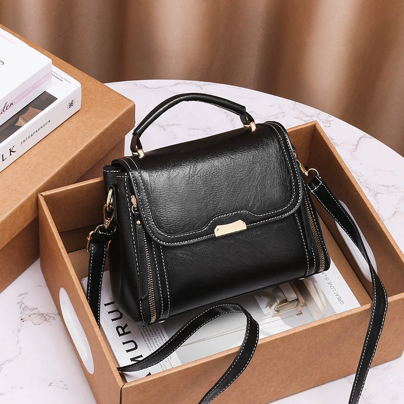 Small Bag for Women 2025 New Spring Satchel Small Square Bag Korean Style Retro Women's Bag Wholesale Large Capacity Douyin Shoulder Bag