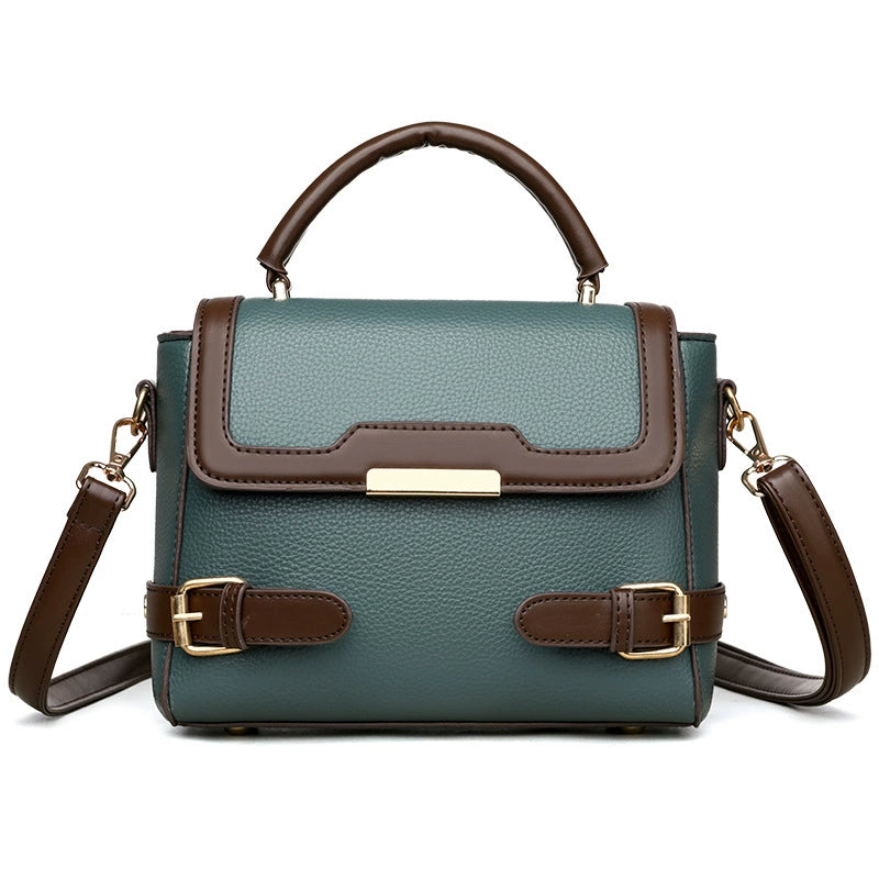 2025 Autumn/Winter New Women's Bag Single Shoulder Crossbody Bag Fashionable Versatile Color-Block Bag Practical Commuting Handbag for Women