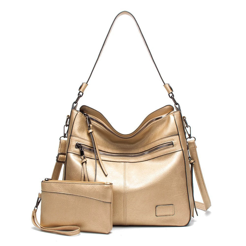 Purse New Cross-Body Large Handbag European and American Casual Mother-In-Law Cross-Body Bag Women's Fashion Trendy Women's Shoulder Bag