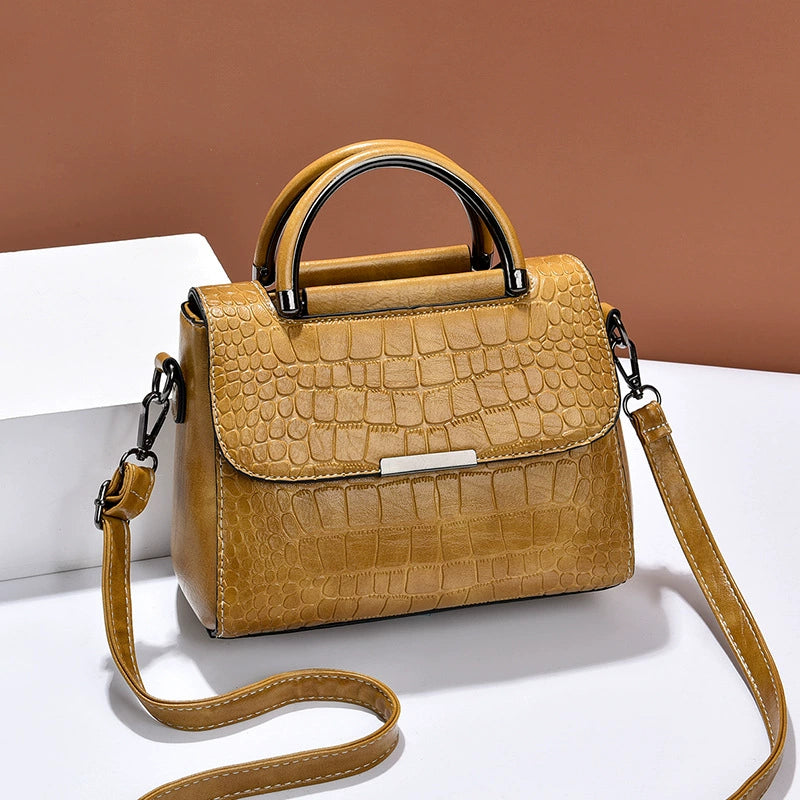 Bags Women's Bags 2025 New Personalized Stone Pattern Shoulder Bags Fashionable Retro Large Capacity Handbags Dropshipping