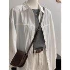 Cross-Border Pure Cotton Solid Color Women's Loose Casual Slimming Versatile Layered Sun Protection Shirt Top Wholesale