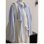 Cross-Border Pure Cotton Solid Color Women's Loose Casual Slimming Versatile Layered Sun Protection Shirt Top Wholesale