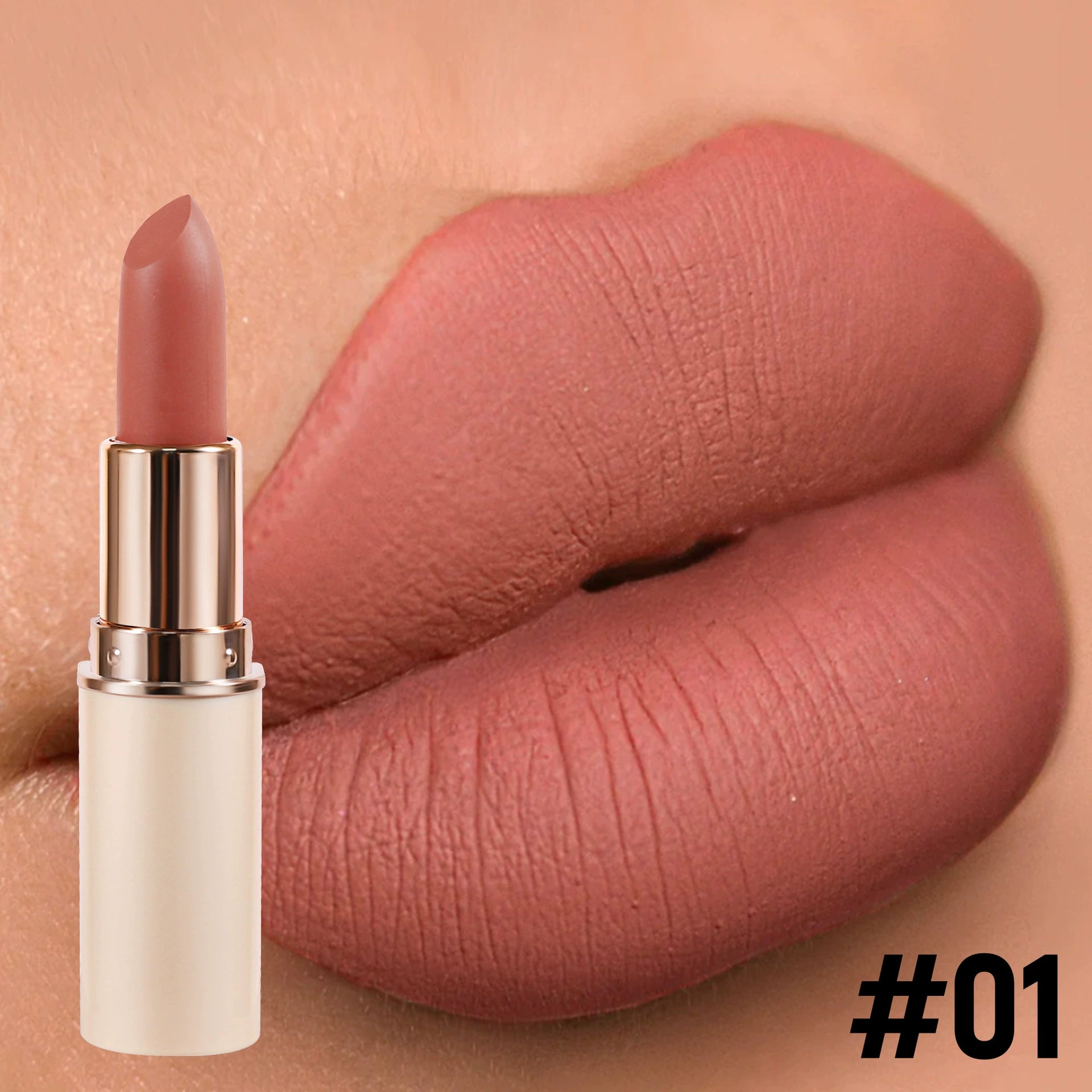 Cross-Border 8-Color Matte Lipstick Handaiyan Velvet Long-Lasting Waterproof Non-Fading Non-Stick Cup Cross-Border Lipstick Lipstick