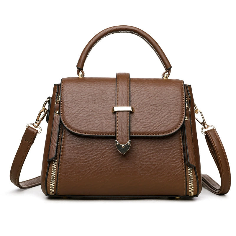 New Handbag, Women's Crossbody Bag, High-End Fashionable Soft Leather Mother Bag, Practical, Simple and Versatile Shoulder Bag