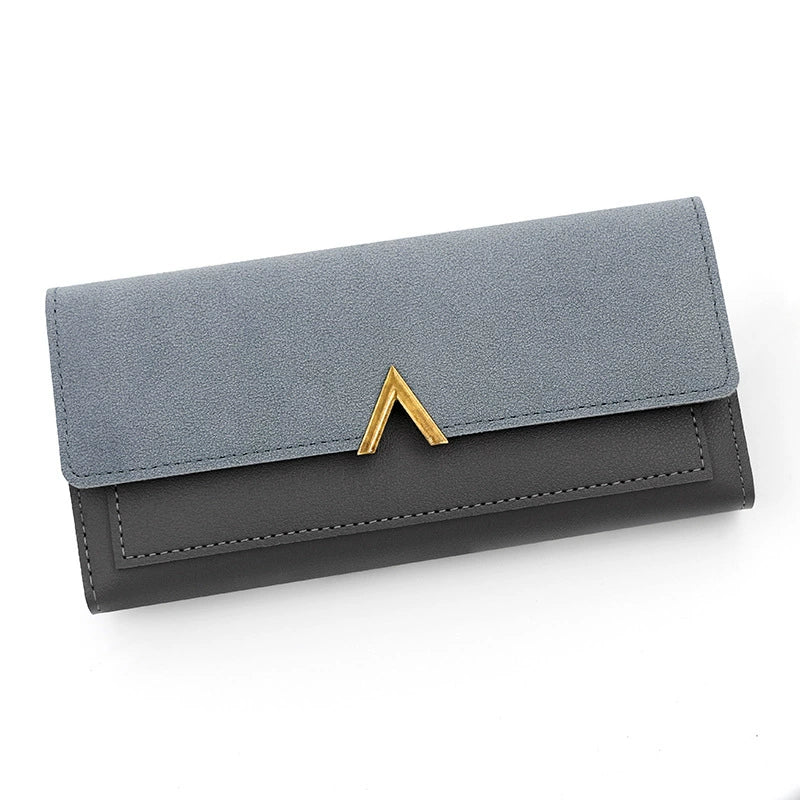 New Women's Wallet Fashion Simple Women's Pu Long Wallet Wallet Multi-Card Slot Card Holder Clutch Bag Wholesale
