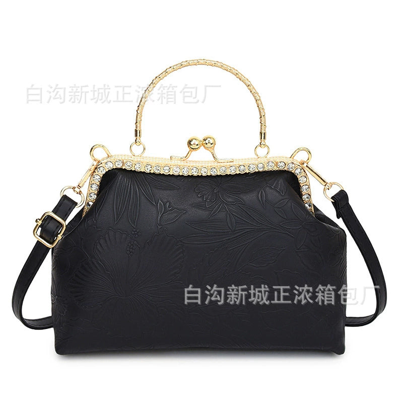 2024 Autumn Single Shoulder Crossbody Bag Cheongsam Clip Personalized Korean Handbag Bags Small Fragrance Style Evening Bag
